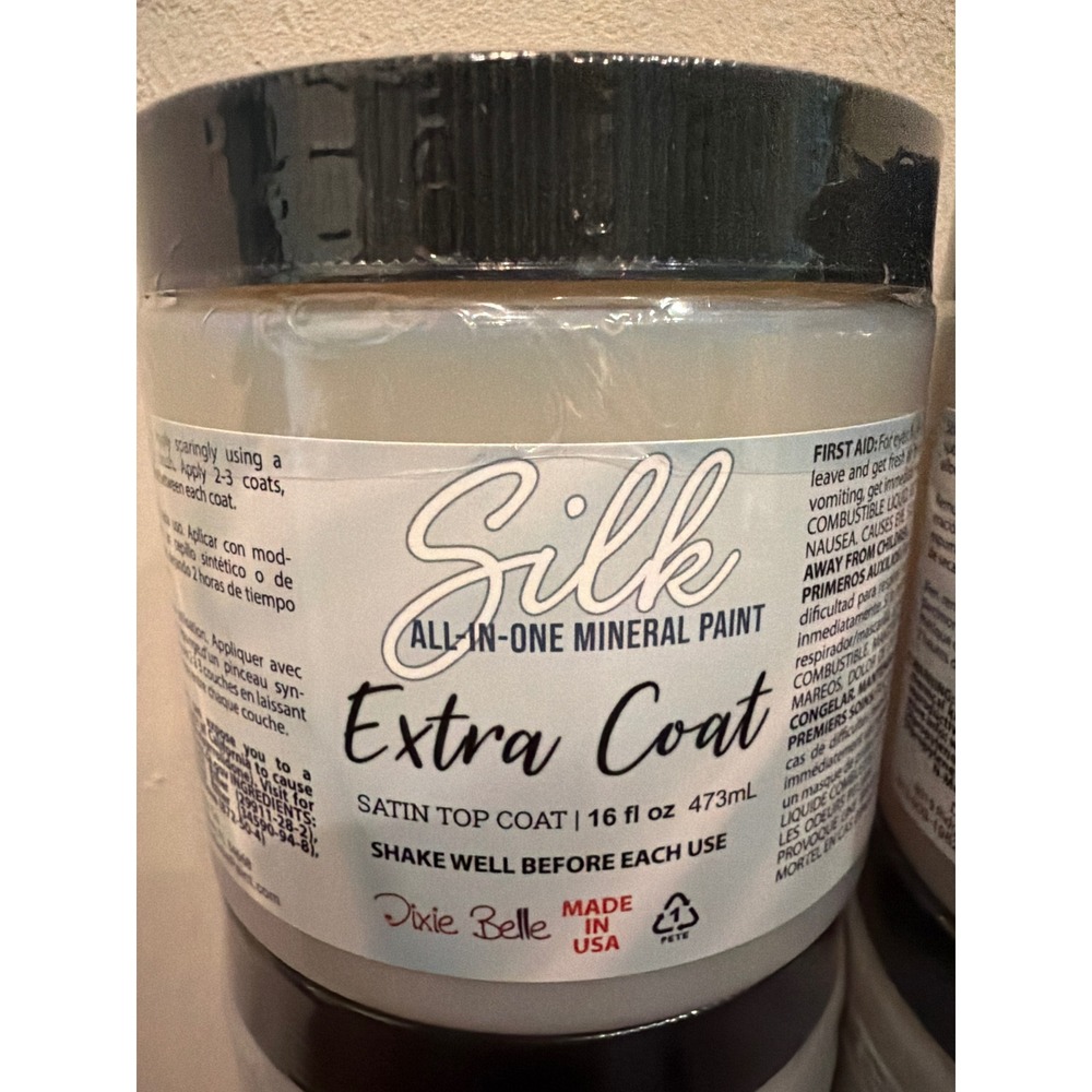 Dixie Belle Silk All-In-One Mineral Paint Extra Coat Satin Top Coat 16oz 4 left - Picture 2 of 4
